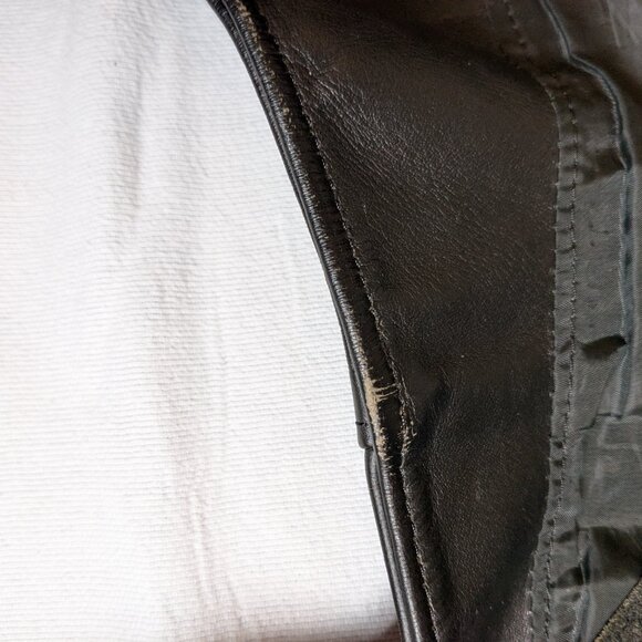 Vtg. 90s Leather Moto Jacket by PROTECH LEATHER APPAREL Made in USA - Picture 16 of 16